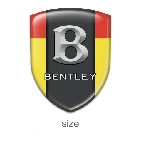 Bentley Car Interior Badge Yellow Red Print Gray Logo 