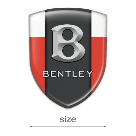 Bentley Auto Emblem Red White Print Gray Logo 