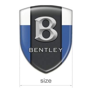 Bentley Emblem Badge Logo Blue White Print Gray Logo Style 