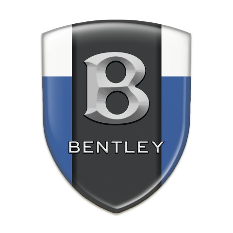 Bentley Emblem Badge Logo Blue White Print Gray Logo Style 