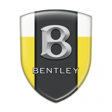 Bentley Logo Emblem Yellow White Print Gray Logo 