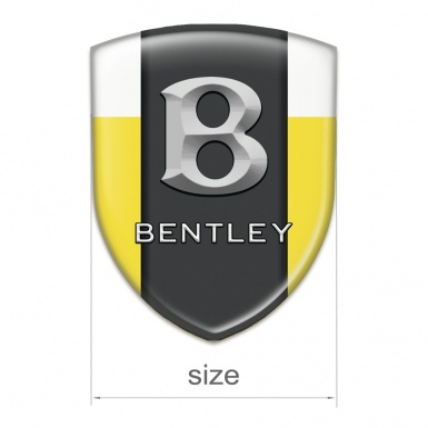 Bentley Logo Emblem Yellow White Print Gray Logo 