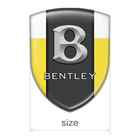 Bentley Logo Emblem Yellow White Print Gray Logo 
