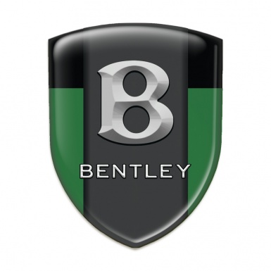 Bentley Self Adhesive Emblem Logo Green Black Print Gray Logo 