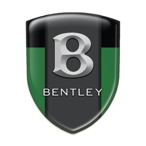 Bentley Self Adhesive Emblem Logo Green Black Print Gray Logo 