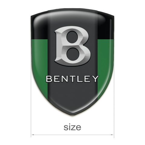 Bentley Self Adhesive Emblem Logo Green Black Print Gray Logo 
