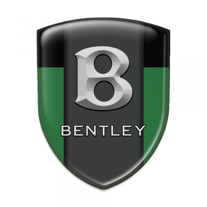 Bentley Self Adhesive Emblem Logo Green Black Print Gray Logo 