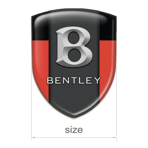 Bentley Domed Emblem Red Black Print Gray 3D Logo