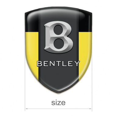 Bentley Resin Sticker Yellow Black Print Gray Logo Style 