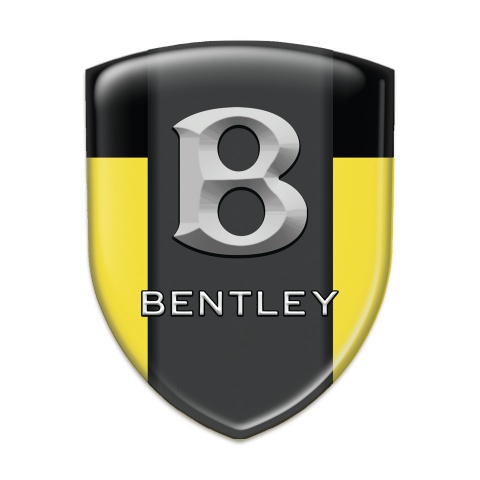 Bentley Resin Sticker Yellow Black Print Gray Logo Style 