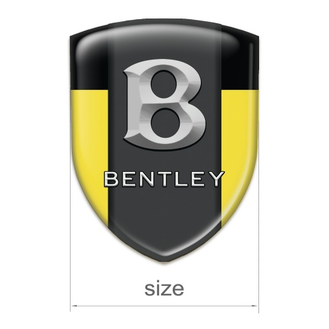 Bentley Resin Sticker Yellow Black Print Gray Logo Style 