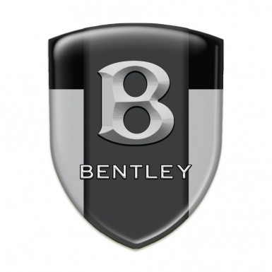 Bentley 3D Gel Emblem Gray Black Print Gray Logo 