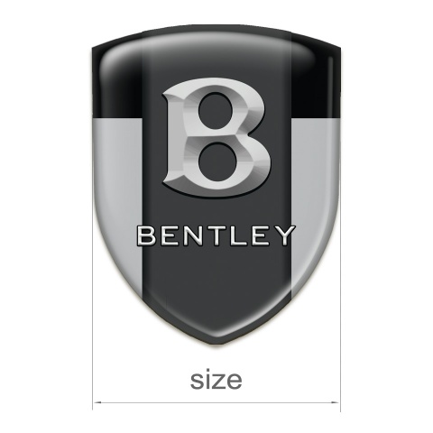 Bentley 3D Gel Emblem Gray Black Print Gray Logo 