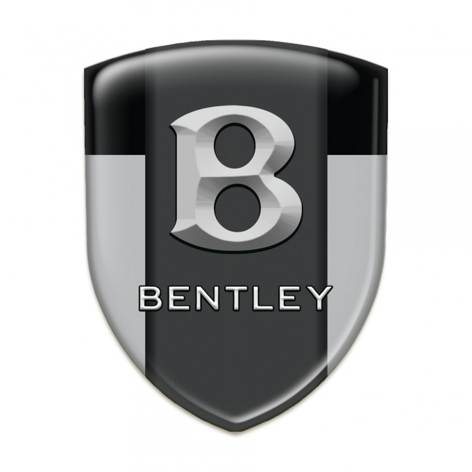 Bentley 3D Gel Emblem Gray Black Print Gray Logo 