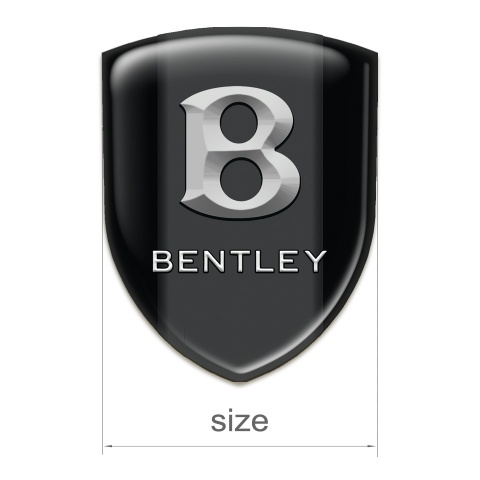 Bentley Emblem Exterior Black Print Gray 3D LOgo 
