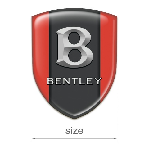 Bentley Car Accessories Badge Red Print Gray 3D Logo 