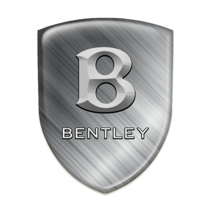 Bentley Silicone Badge Polished Metal Effect 