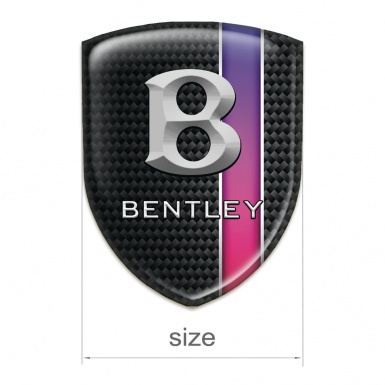 Bentley Emblem Badge Logo Black Base with Purple Band Decoration 