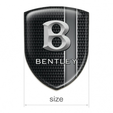Bentley Logo Emblem Black Base with Gray Band Decoration 
