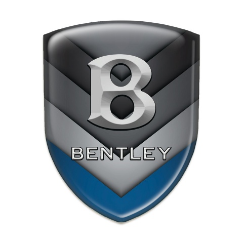 Bentley Domed Emblem Gray Blue V Shape Details Edition 