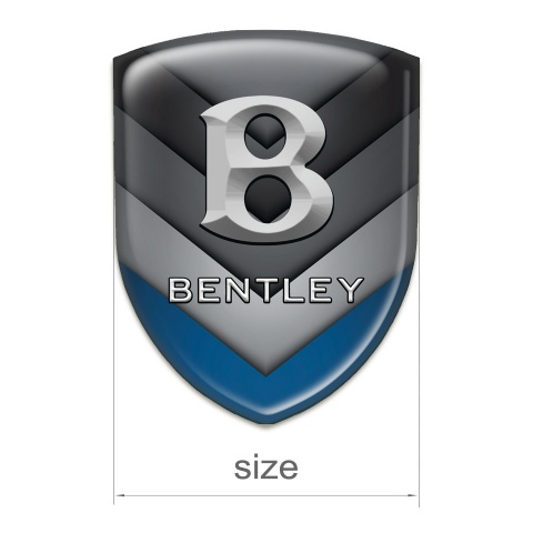 Bentley Domed Emblem Gray Blue V Shape Details Edition 