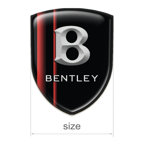 Bentley Tuning Emblem Black base with Red Lines Decoration 