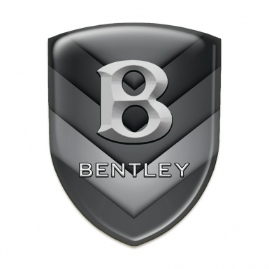 Bentley Self Adhesive Emblem Logo Shades of gray details Edition