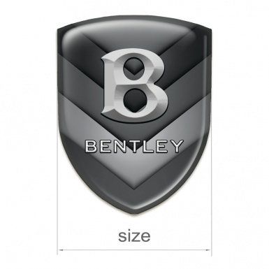 Bentley Self Adhesive Emblem Logo Shades of gray details Edition
