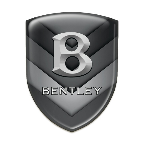 Bentley Self Adhesive Emblem Logo Shades of gray details Edition