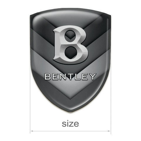 Bentley Self Adhesive Emblem Logo Shades of gray details Edition