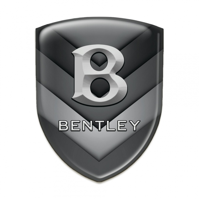 Bentley Self Adhesive Emblem Logo Shades of gray details Edition