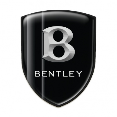 Bentley Domed Emblem Stylish Black Base with Gray Lines Decoration 