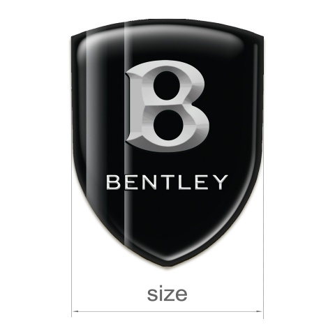 Bentley Domed Emblem Stylish Black Base with Gray Lines Decoration 