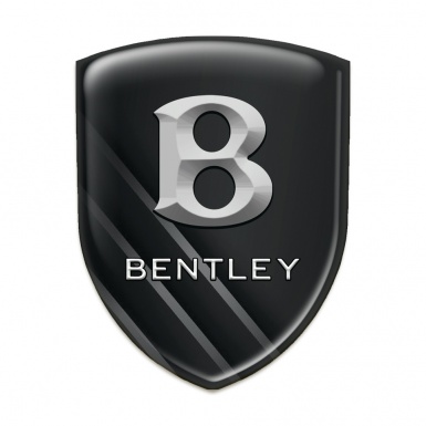 Bentley Auto Emblem Black with Diagonal Gray Lines Edition 