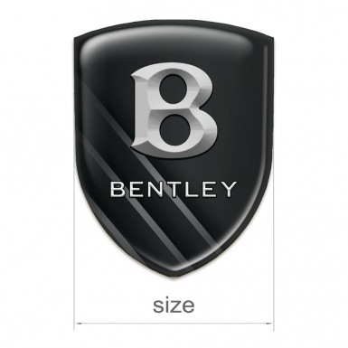 Bentley Auto Emblem Black with Diagonal Gray Lines Edition 