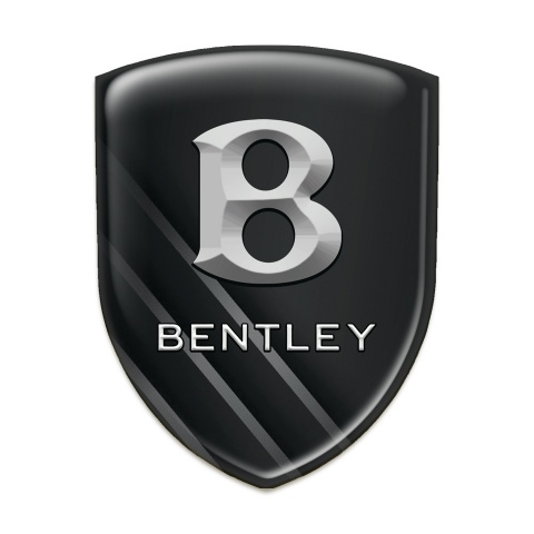 Bentley Auto Emblem Black with Diagonal Gray Lines Edition 