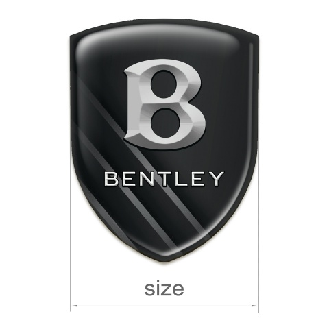 Bentley Auto Emblem Black with Diagonal Gray Lines Edition 