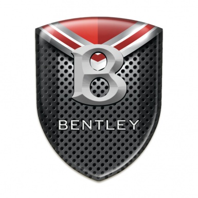 Bentley Logo Emblem Perforated Metal with Red Elements Edition 