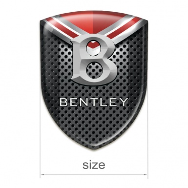 Bentley Logo Emblem Perforated Metal with Red Elements Edition 