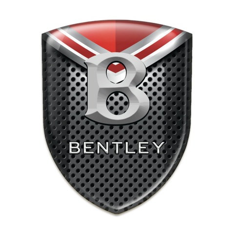 Bentley Logo Emblem Perforated Metal with Red Elements Edition 