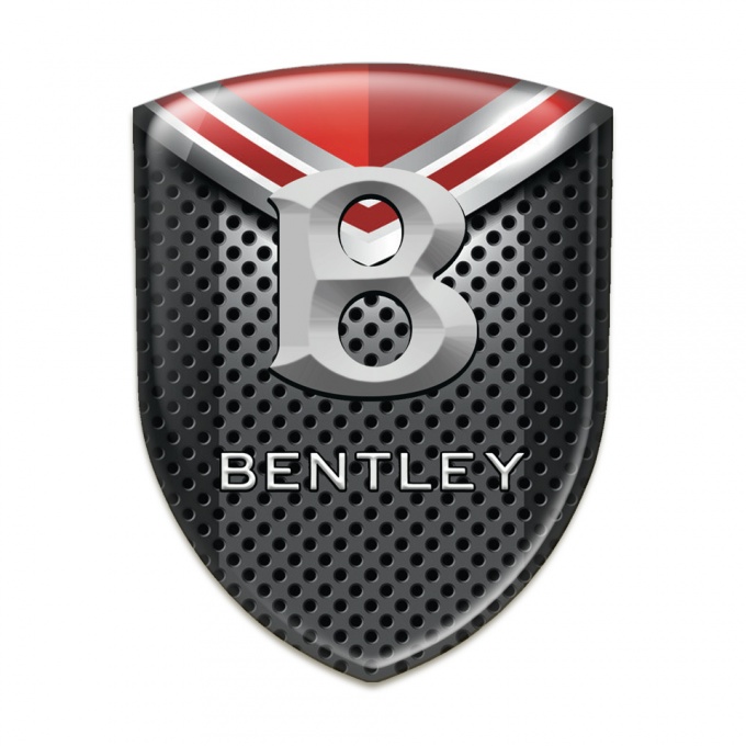 Bentley Logo Emblem Perforated Metal with Red Elements Edition 