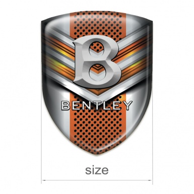 Bentley Self Adhesive Emblem Logo V Shape orange Ornament Style 