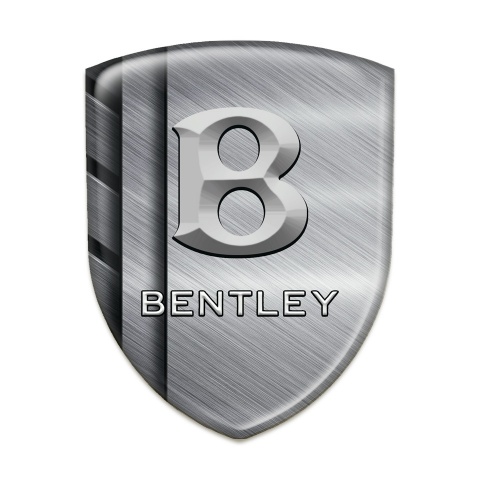 Bentley 3D Gel Emblem Brushed Metal Plates Edition 