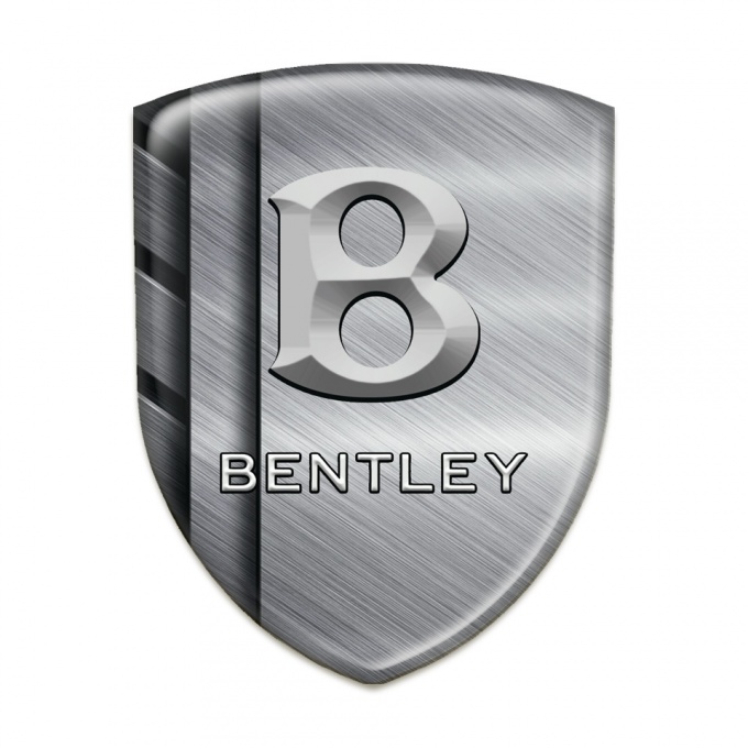 Bentley 3D Gel Emblem Brushed Metal Plates Edition 
