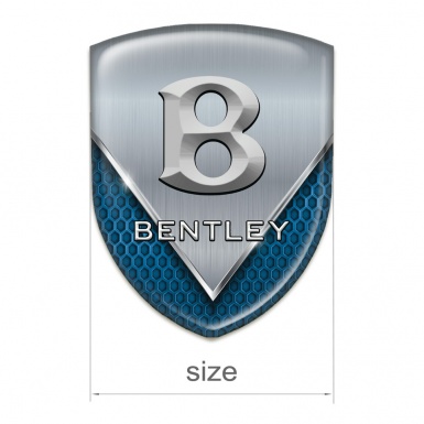Bentley Tuning Badge  Blue Mesh with Aluminum Sheet Edition 