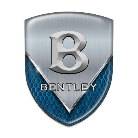 Bentley Tuning Badge  Blue Mesh with Aluminum Sheet Edition 