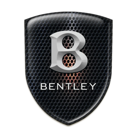 Bentley Silicone Emblem Black Perforated Steel with Orange Shadow Edition 