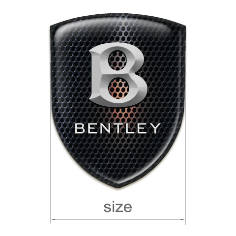 Bentley Silicone Emblem Black Perforated Steel with Orange Shadow Edition 