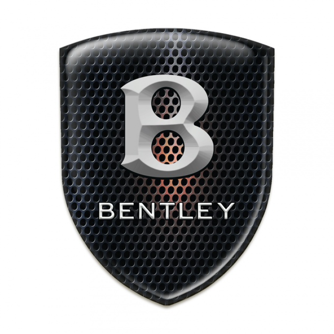 Bentley Silicone Emblem Black Perforated Steel with Orange Shadow Edition 