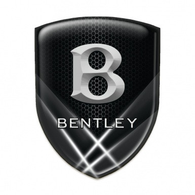 Bentley Car Accessories Badge Black Base with White Lights edition 